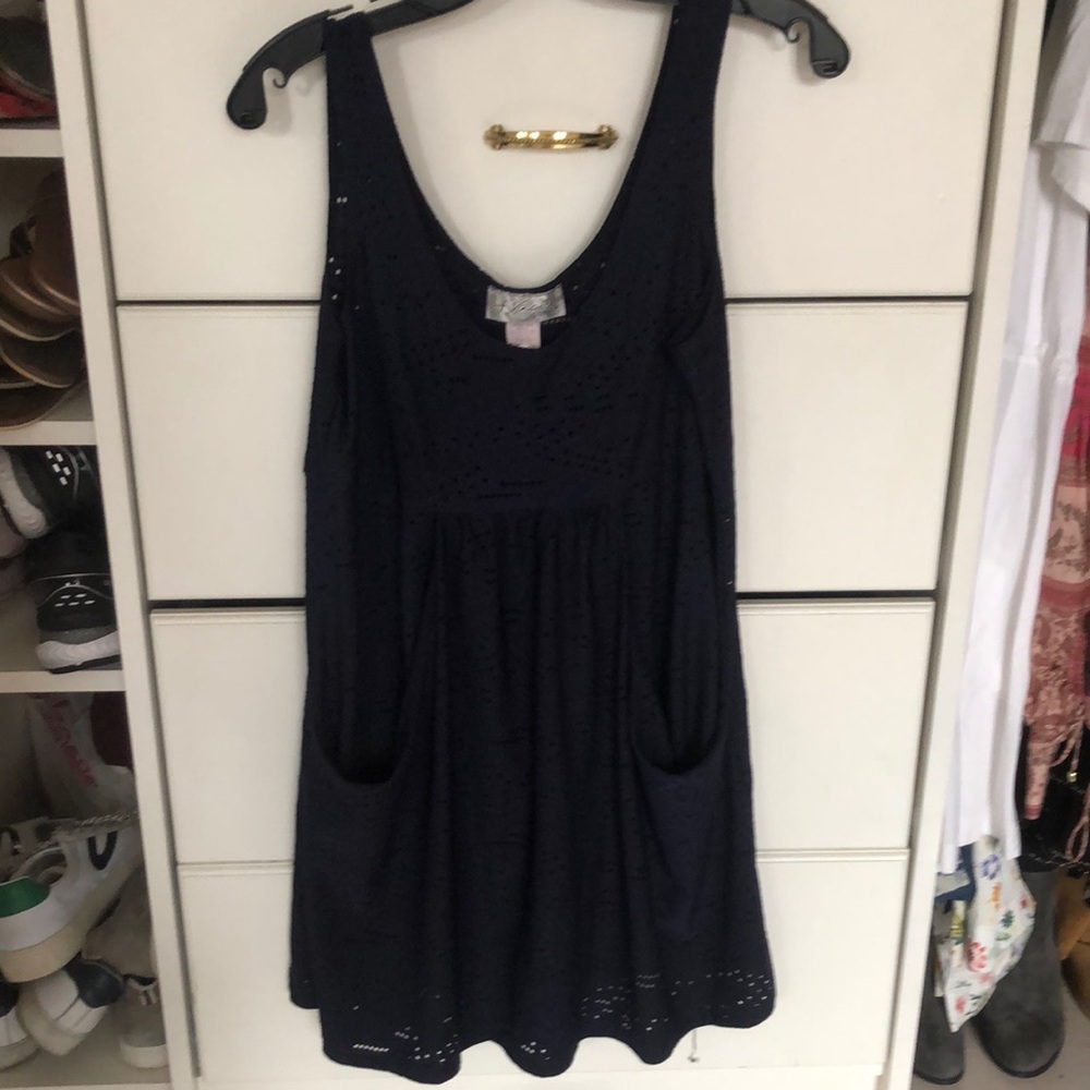 Cute navy blue cover up by J. Valdi